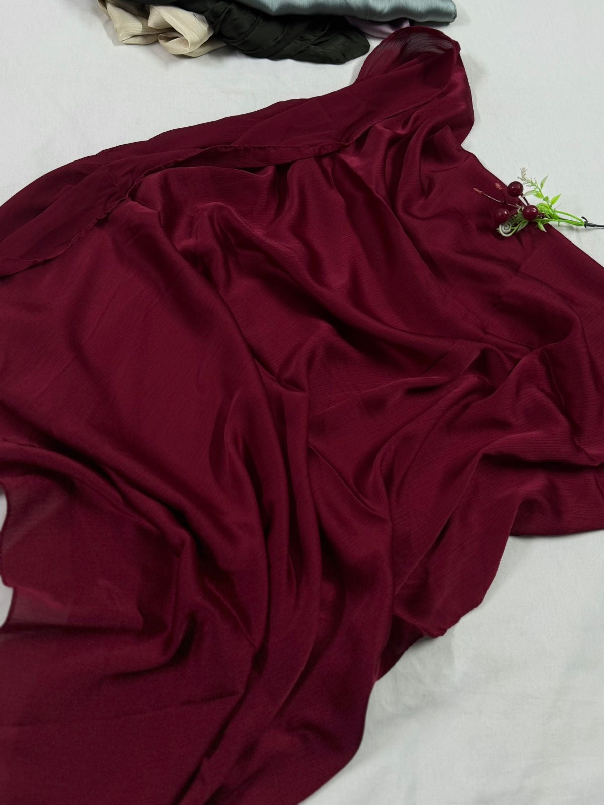 MATT SILK HIJAB - VELVET MAROON