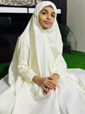 PURE LAWN KIDS NAMAZ CHADDAR WITH FULL SLEEVES - OFF WHITE 8 to 11 Years