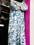 Printed Abaya Front Open Style - Season Art7