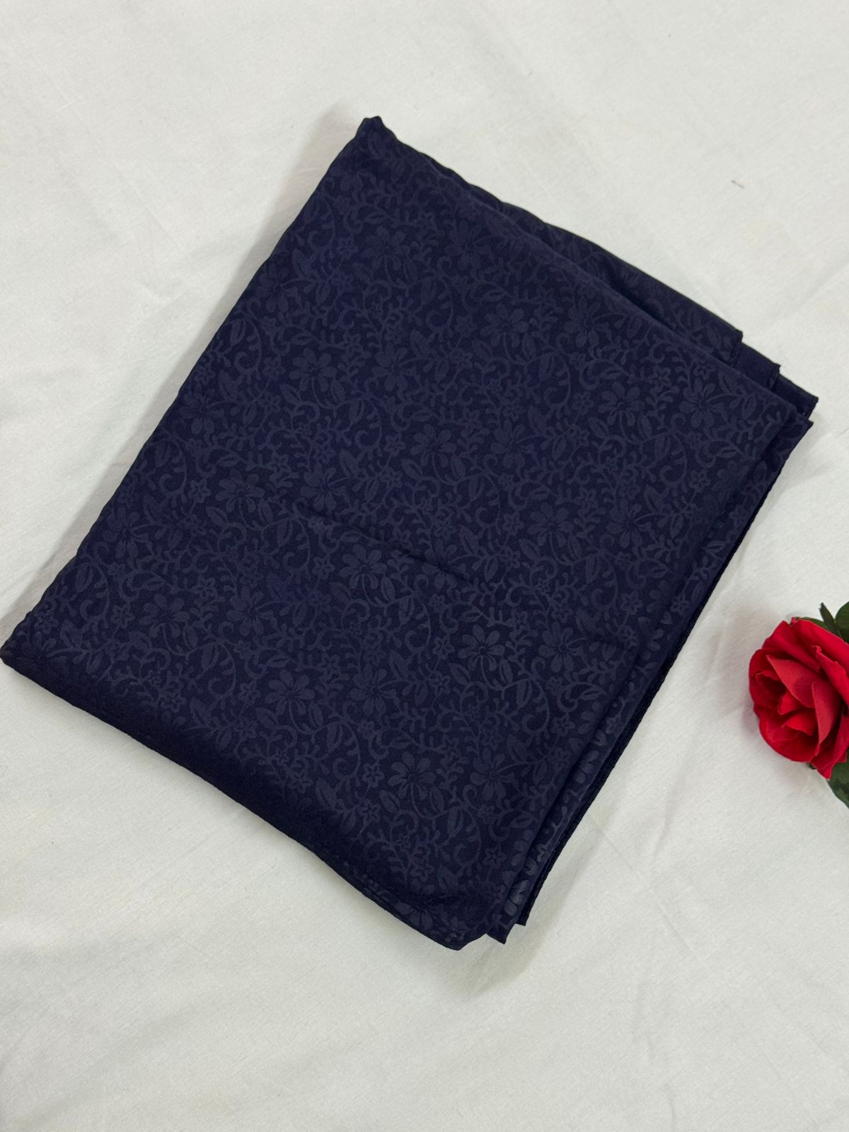 Premium Qualtiy Design Swiss Lawn Chaddar - NAVY XL