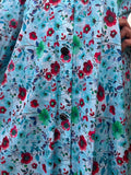 Adults Printed Lawn Abaya Front Open Style - LA 3