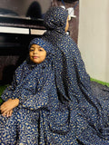 NAMAZ CHADDAR WITH SLEEVES - MOTHER DAUGHTER DUO - BLUE GALAXY