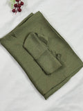CRINKLE SILK NIQAB WITH SCARF KIT - ENGLISH GREEN