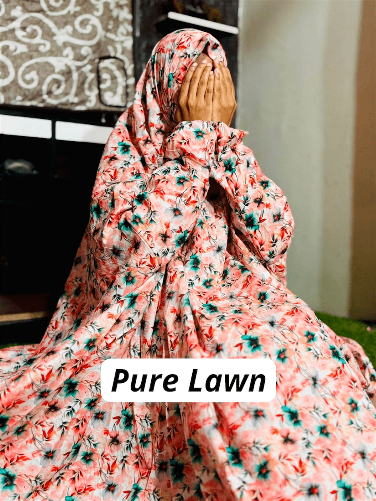PURE LAWN NAMAZ CHADDAR WITH SLEEVES - PL 6 LARGE