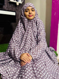 KIDS NAMAZ CHADDAR WITH FULL SLEEVES - LIGHT PURPLE CIRCLES 12 to 14 Years