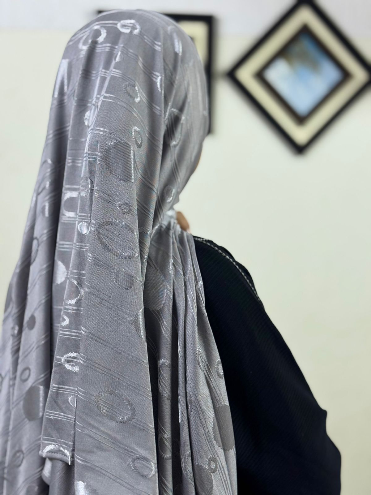 Premium Shine Jersey Round - Grey