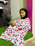 Kids Abaya MAXI Style - Cherries