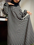 Kids Abaya MAXI Style - Grey Tone Checks