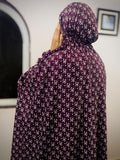 ADULTS NAMAZ CHADDAR WITH SLEEVES N NIQAB - POOKIE MAROON - STANDARD SIZE