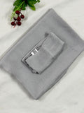 CRINKLE SILK NIQAB WITH SCARF KIT - SILVER