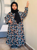 Kids Abaya Front Open Style - Butterfly Aura