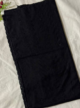 Premium Qualtiy Lawn Chaddar with Embroidery - Black Design