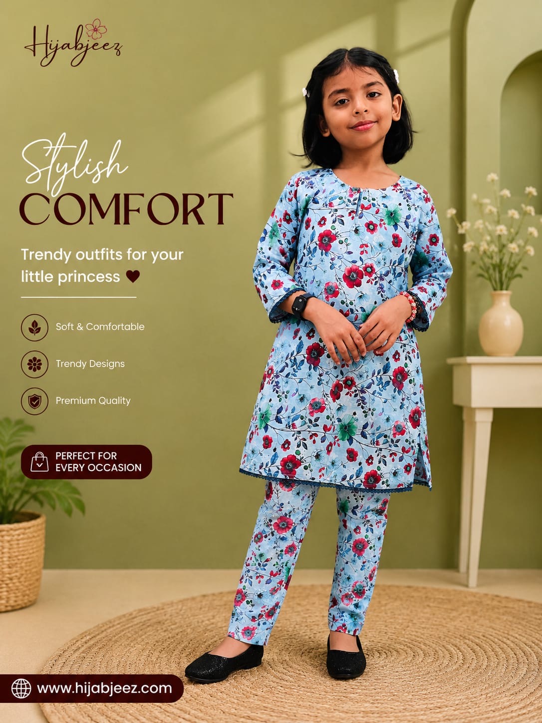 Printed Lawn Stitched 2 Pcs Shirt / Trouser Kids - Article 5