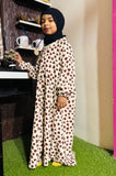 Kids Abaya Front Open Style - Hearts in Deep