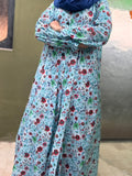 Adults Printed Lawn Abaya Front Open Style - LA 3