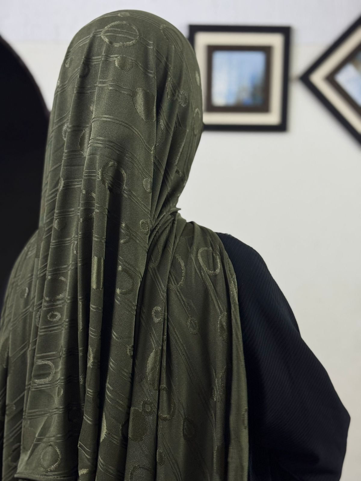 Premium Shine Jersey Round - Olive Green