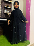 Kids Embroidery Abaya Front Open Style - Twin Tulips