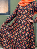 Adults Printed Lawn Abaya Front Open Style - LA 1