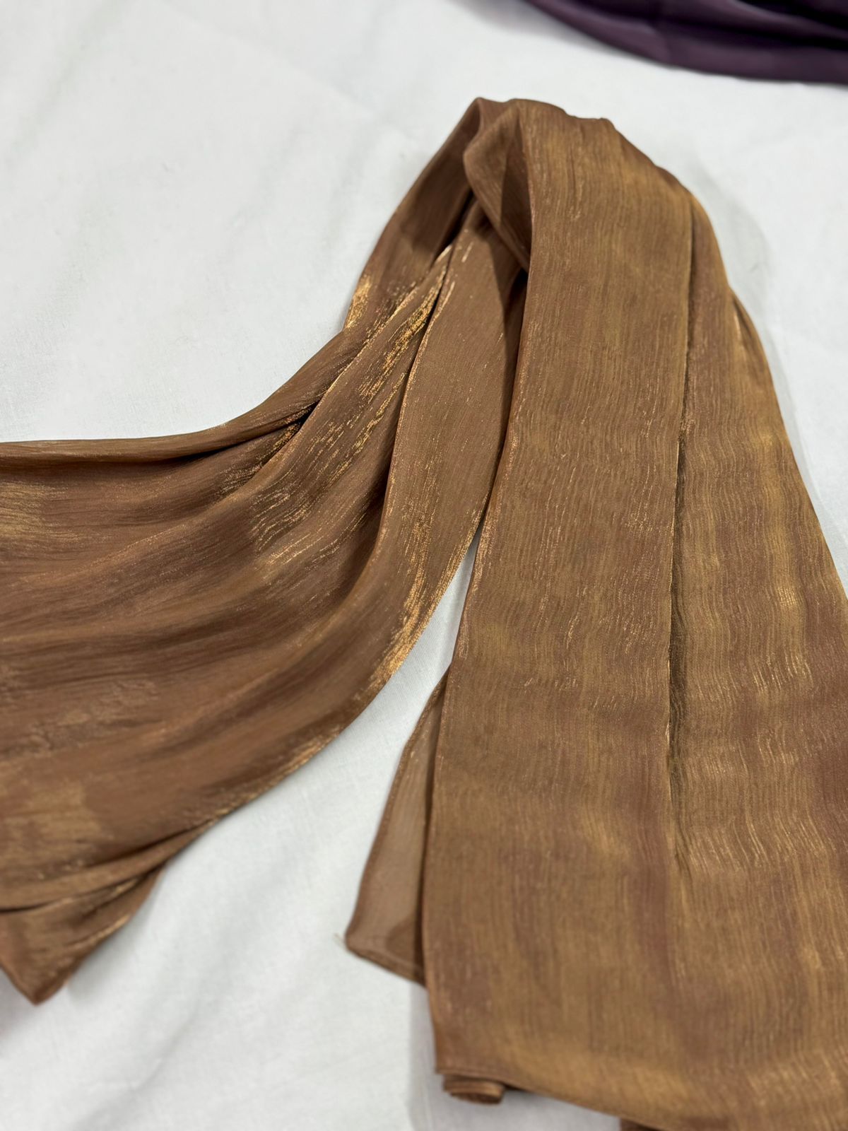 LUXURY ORGANZA SILK - BROWN
