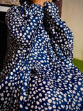 ADULTS NAMAZ CHADDAR WITH SLEEVES N NIQAB- WINTER LEAF BLUE - STANDARD SIZE