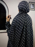 ADULTS NAMAZ CHADDAR WITH SLEEVES N NIQAB - POOKIE BLACK - STANDARD SIZE