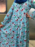 Adults Printed Lawn Abaya Front Open Style - LA 3