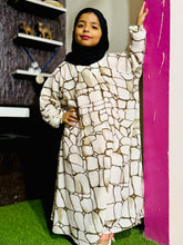 Kids Abaya MAXI Style - Clayish Marble