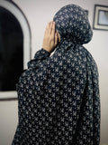 ADULTS NAMAZ CHADDAR WITH SLEEVES N NIQAB - POOKIE BLACK - STANDARD SIZE