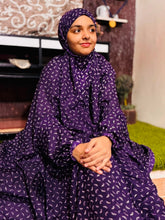 KIDS NAMAZ CHADDAR WITH FULL SLEEVES - ZOYA PURPLE 12 to 14 Years