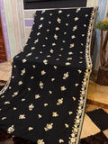 Premium Qualtiy Swiss Lawn Chaddar with Elegant Embroidery - Black ART2
