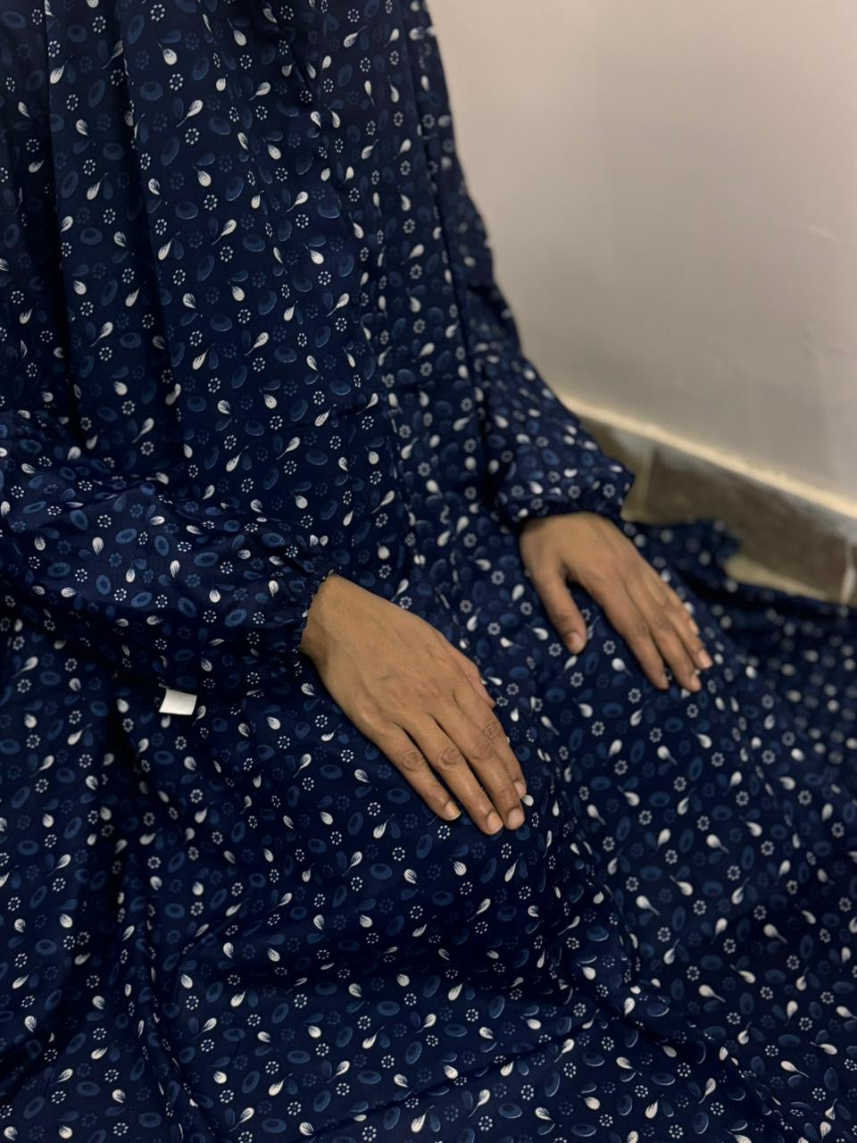 KIDS NAMAZ CHADDAR WITH FULL SLEEVES - SEEDS IN BLUE 12 to 14 Years