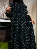 Kids Abaya Front Open Style - Black Arrow