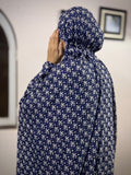 ADULTS NAMAZ CHADDAR WITH SLEEVES N NIQAB - POOKIE BLUE - STANDARD SIZE
