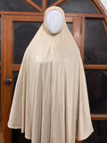 READY TO WEAR SCARF ADULTS - DULL BEIGE PLAIN MAKHNA CHINA JERSEY