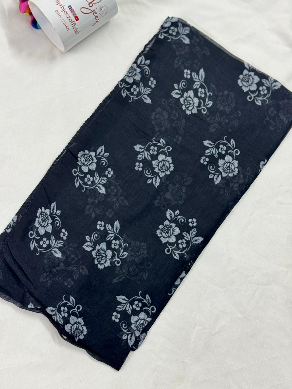 Black Flora Lawn Printed - BNW 3