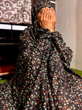 ADULTS NAMAZ CHADDAR WITH SLEEVES N NIQAB - BLACK SEA BOOTIE - STANDARD SIZE