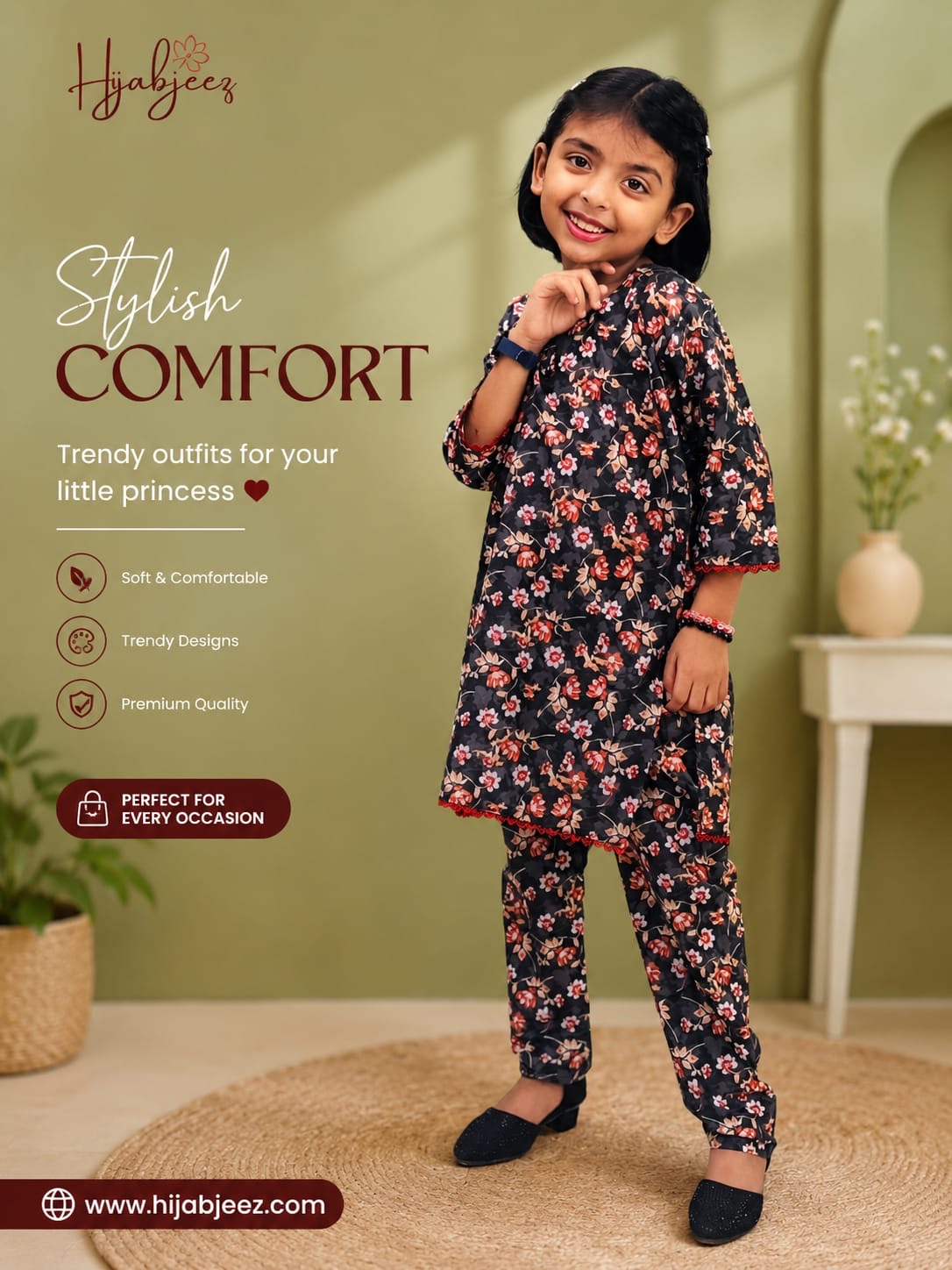 Printed Lawn Stitched 2 Pcs Shirt / Trouser Kids - Article 4