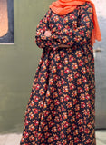 Adults Printed Lawn Abaya Front Open Style - LA 1