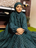 KIDS NAMAZ CHADDAR WITH FULL SLEEVES - ZOYA GREEN 12 to 14 Years