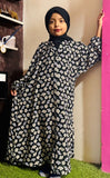 Kids Abaya Front Open Style - Chic Flower