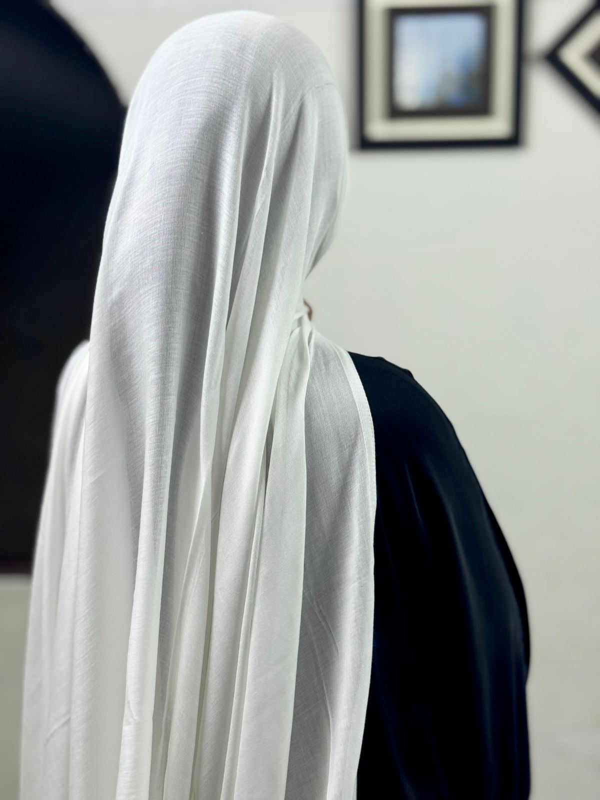PLAIN MODAL HIJAB XL - WHITE