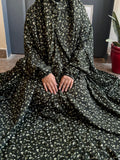 NAMAZ CHADDAR WITH SLEEVES N NIQAB - PATTERN GREEN LARGE