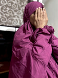 ADULTS PURE LAWN NAMAZ CHADDAR WITH SLEEVES - PLAIN FALSA - STANDARD SIZE