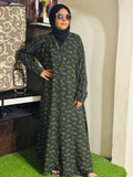 XXL Kids Abaya Front Open Style - Green Vibes