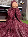 NAMAZ CHADDAR WITH SLEEVES N NIQAB - ZOYA MAROON x XL