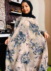 Kids Abaya MAXI Style - Blue Roses