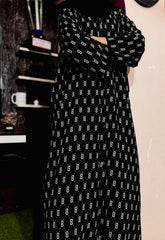 Adults Printed Abaya Front Open Style - ND 1