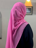 PLAIN GEORGETTE HIJAB - HOT PINK