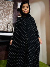 Kids Abaya Front Open Style - Black Arrow