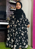 Kids Abaya MAXI Style - Noor Butterfly Black